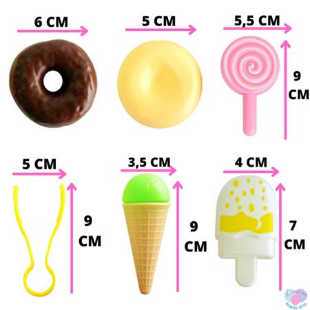 Kit comidinha doces 6 peças - art brink Imagem de Kit comidinha doces 6 peças - art brink