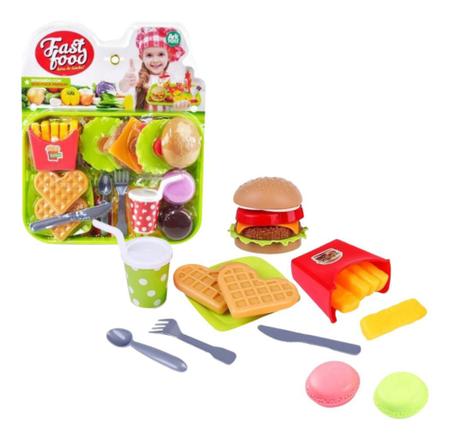 Kit Comidinha Infantil Hambúrguer Hot-dog C/ Milk Shake - ARK