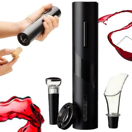 Imagem de Kit Completo De Abridor De Vinhos Elétrico Saca Rolhas Automático Luxoor Top