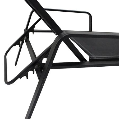 Imagem de Kit Completo Mesa com 4 Cadeiras para Jardim Lótus Premium Preto Fosco