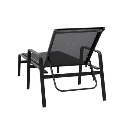 Imagem de Kit Completo Mesa com 4 Cadeiras para Jardim Lótus Premium Preto Fosco
