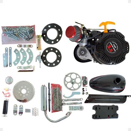 Imagem de Kit Completo Motor de Bicicleta Motorizada 100cc 4 Tempos