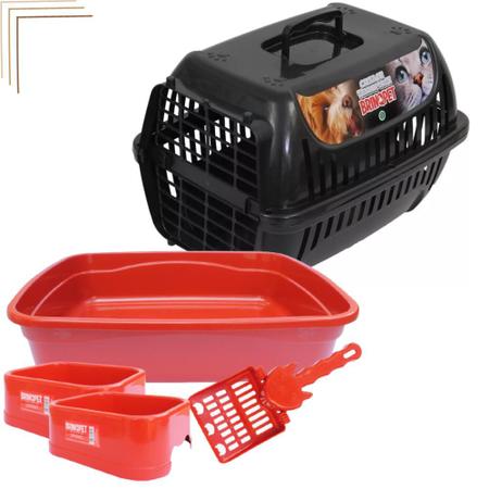 Kit Caixa de Areia Pop Furão Pet para Gatos Marrom - 3 Peças - petbox