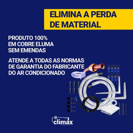 Imagem de Kit Completo Para Instalação Ar Condicionado Split 12000 BTUs Springer Midea Airvolution 2 Metros C/ Suporte 450mm