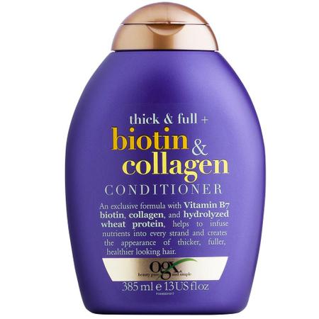 Imagem de Kit Condicionador OGX Biotin & Collagen 385ml + Shampoo OGX Biotin & Collagen 385ml