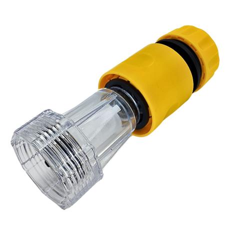 Imagem de Kit Conector Transparente com Filtro e Engate Rápido Amarelo Compatível com Lavajato Stanley SW19-B2