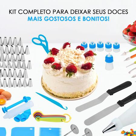 Kit 25 Peças Bicos De Confeitar Jogo Inox Decorar Bolos Natal Cupcake  Confeitaria, Magalu Empresas