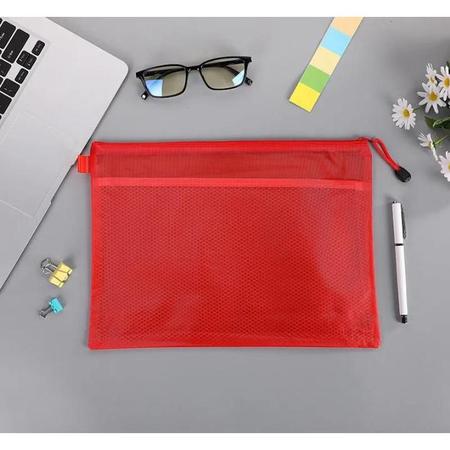 Imagem de Kit Conjunto 3 Bolsas nécessaire transparente com zíper prática portátil novidade