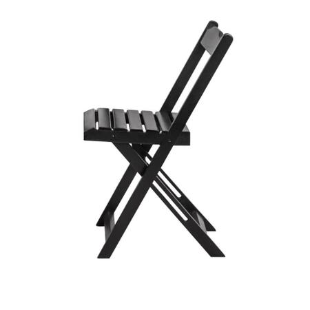 Imagem de Kit - Conjunto 4 Cadeiras Dobráveis Em Madeira de Alta Resistência Bar Restaurante Jardim