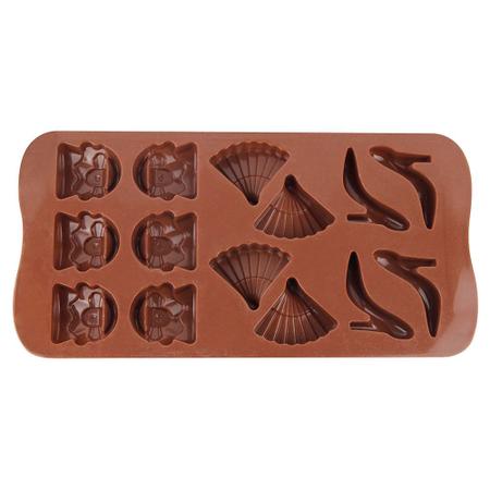 Imagem de Kit Conjunto 5 Forma Chocolate Bombom  Leque, Bolsa, Salto