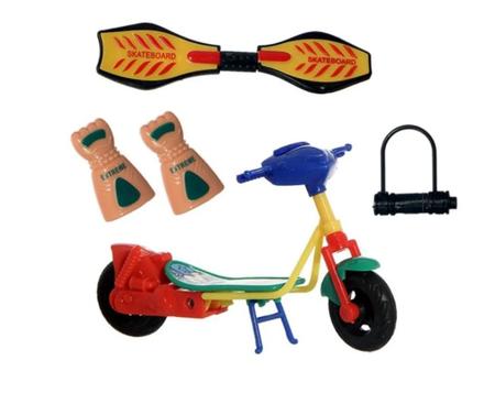 TOYANDONA 1 Conjunto Kit De Parque De Dedo Mini Bicicleta Brinquedo De Dedo  Skate Parque Crianças Esportes Brinquedos Skate Para Crianças Scooter Para