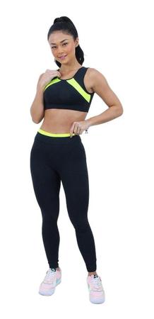Imagem de Kit Conjunto Fitness Feminino Roupa Academia Legging E Top