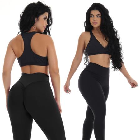 Imagem de Kit Conjunto Legging Empina Bumbum e Top Bojo Nadador