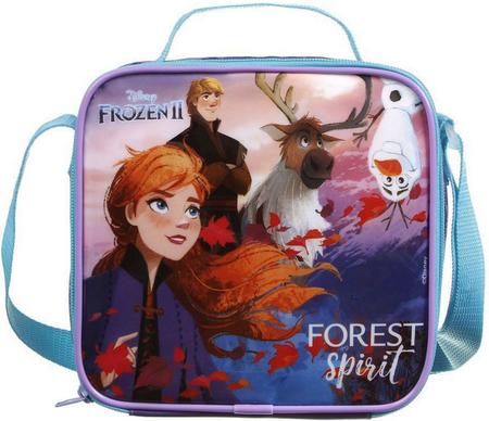 Imagem de Kit Conjunto Mochila Escolar Infantil Frozen 2 Rodinha Carrinho Menina Lancheira Térmica Potinho Garrafinha Estojo Olaf Dermiwil