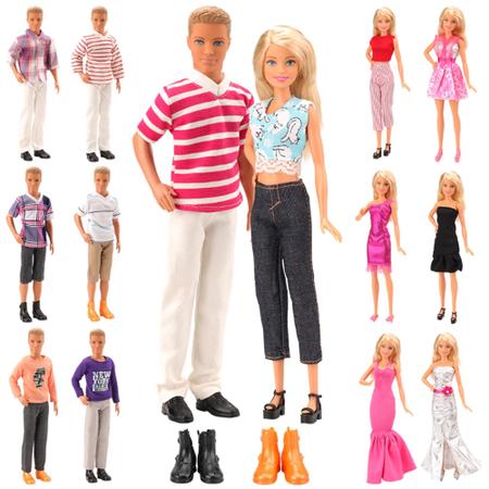 Kit Conjuntos De Roupas e Sapatos para Boneca Barbie e Ken - Sheilinha  Confecção - Roupa de Boneca - Magazine Luiza