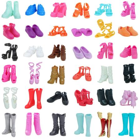 QoFina Roupas para Barbie roupa sapatos roupa roupa para bonecas Barbie  sapatos de vestir saias acessórios para bonecas, jóias, cabides, presente  para meninas : : Brinquedos e Jogos