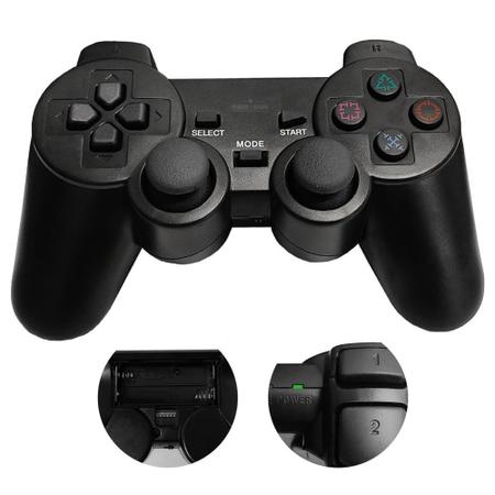 Gamepad sem fio para sony ps2 controlador para playstation 2 console  joystick dupla vibração choque joypad