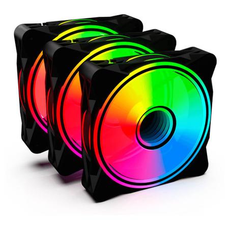 Imagem de Kit Cooler Fan RGB 3 Unidades Radiant X3 - FN-701 One Power