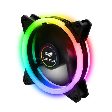 Imagem de Kit Cooler Fan RGB mais Barra de LED F7-L600RGB C3Tech