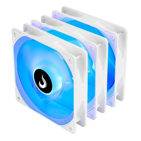 Imagem de Kit Cooler FAN Rise Mode, 3x120mm, RGB, Branco - RM-CF-02-RGB