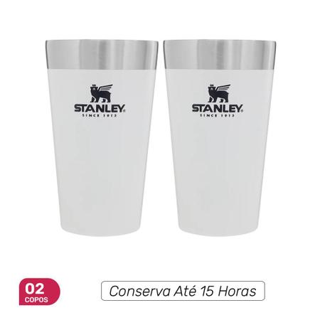 Copo térmico cerveja com tampa stanley branco 473ml - Copo de Cerveja -  Magazine Luiza