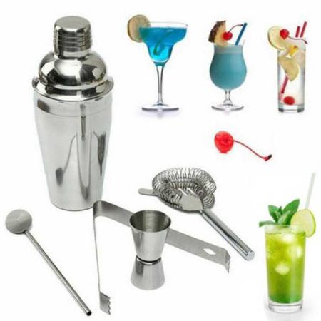 Imagem de Kit coqueteleira caipirinha Profissional Aço Inox 550ml 887 - Lorben