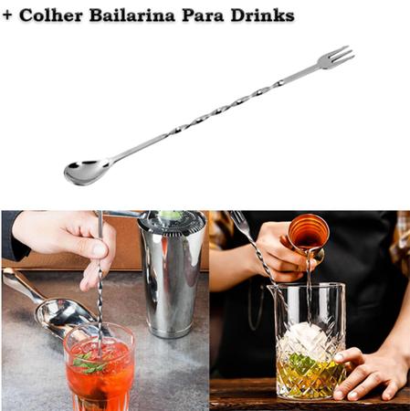 Imagem de Kit Coqueteleira Inox 6 Peças 500ml Caipirinha & Drinks Kit Completo