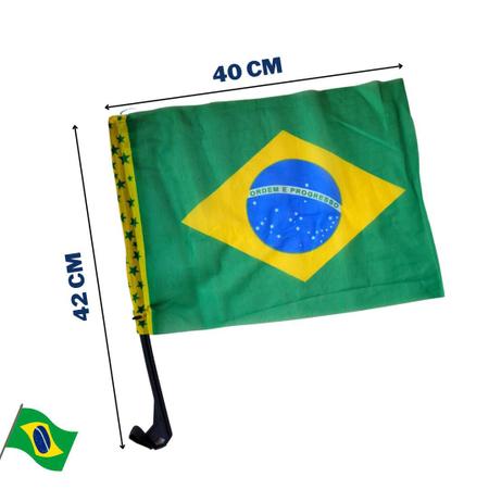 Imagem de Kit Corneta Vuvuzela Chapéu Cartola e Bandeira do Brasil 3pç