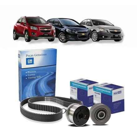 Imagem de Kit Correia Dentada Polia Tensor Nova Sonic cruze 1.6 1.8 16v Ecotec tracker Kit2209