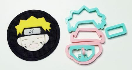 Kit Cortadores Naruto - Itens + Rosto 5cm