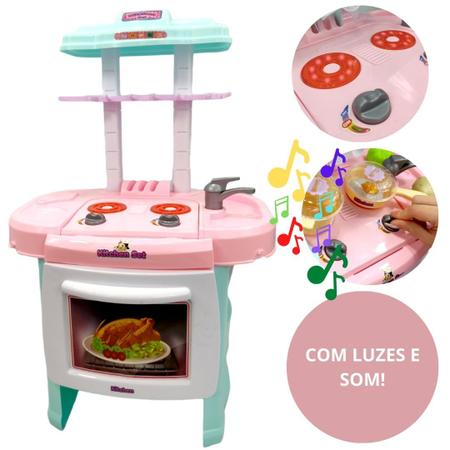 Imagem de Kit Cozinha Brinquedo Forno Fogão Infantil Criança Menina