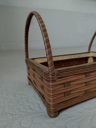 Imagem de kit cozinha caixa organizadora + bandeja cesta de café da manhã marrom