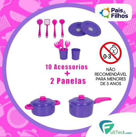 Imagem de Kit Cozinha Fogão e Pia Infantil Rosa de Brinquedo Sai Água