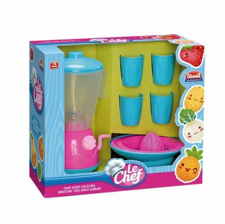 Imagem de Kit Cozinha Infantil - Batedeira e Liquidificador Com Acessórios Le Chef - Usual Brinquedos