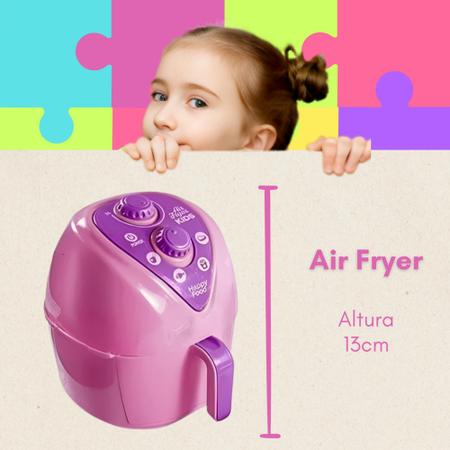 Imagem de Kit Cozinha Infantil Brinquedo Air fryer C/ Legumes Diversos