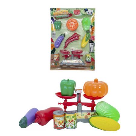Imagem de Kit Cozinha Infantil Chef Brinquedo Balança Vermelho 34pç