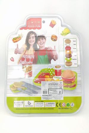 comida brinquedo - Playset hambúrguer infantil realista com bandeja, Brinquedo comida infantil fofo para berçário, jardim infância, jogo cozinha  colorido para Ngumms