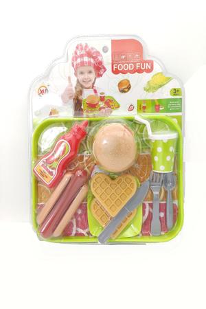 Tocar Cozinha, Brinquedo Hambúrguer Realista para Crianças Conjunto com  Bandeja,Brinquedo comida infantil fofo para berçário, jardim infância, jogo  cozinha colorido para Buniq