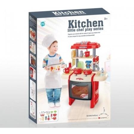 Imagem de Kit cozinha infantil com luz som forno fogao torneira com agua e acessorios panelas completo kids