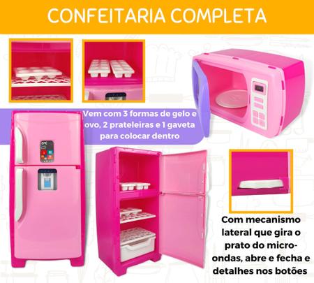 Kit Cozinha Infantil com Frigideira, Ovo e Salsicha - 7 Peças