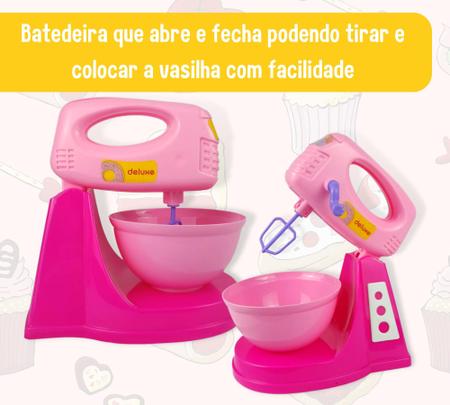 Kit Cook House Batedeira De Brinquedo Bolo Infantil Meninas