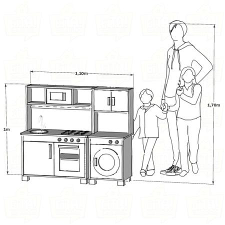 Imagem de Kit Cozinha Infantil e Máquina de Lavar Infantil