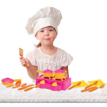 Imagem de Kit Cozinha Infantil Happy House Fogao Panelinhas Meninas - Samba Toys