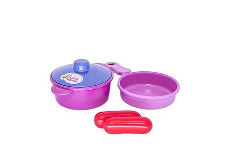 Kit Cozinha Infantil Jogo de Panela Fogão Comida Prato 23pç