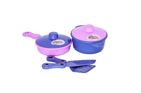 Kit Cozinha Infantil Jogo de Panela Fogão Comida Prato 23pç