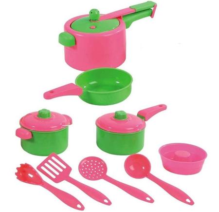 Imagem de Kit Cozinha Infantil Paneleiro Panelinhas Menina - Nig