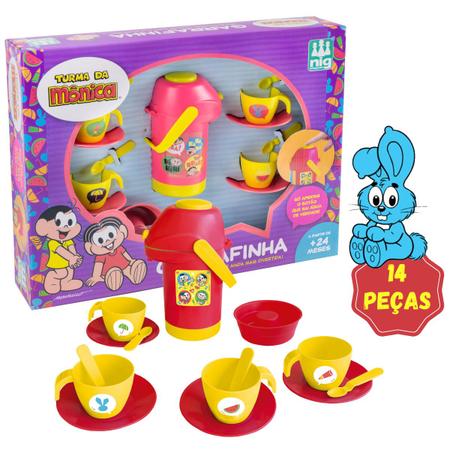 Kit Jogo de Cozinha Brinquedo Infantil Hora do Café Chá Conjunto