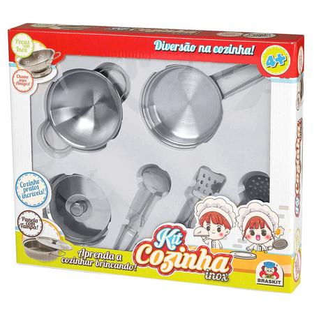 Kit Cozinha Inox Tacho – Braskit Brinquedos