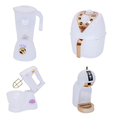 Imagem de Kit Cozinha Princesa Air Fryer Fogão Cooktop Louça Pote 33Pç