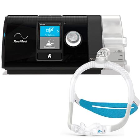 Imagem de Kit CPAP Automático AutoSet com Umidificador - Resmed + Mascara Nasal AirFit N30i